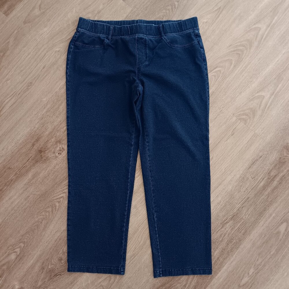 LANDS’ END Starfish Jean Pull On Denim Pants Size XLP 18P